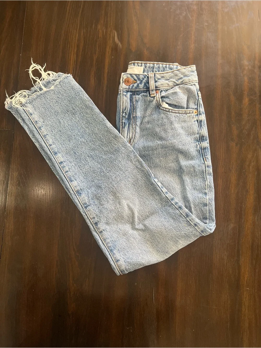 Garage Light Blue Straight Leg Jeans